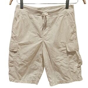 Polo Ralph Lauren Cargo Shorts White Girls L G 14 16 Drawstring Waist Casual
